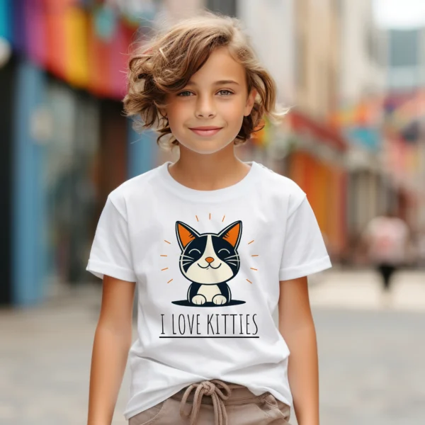I Love Kitties t-shirt för barn - Bild 2