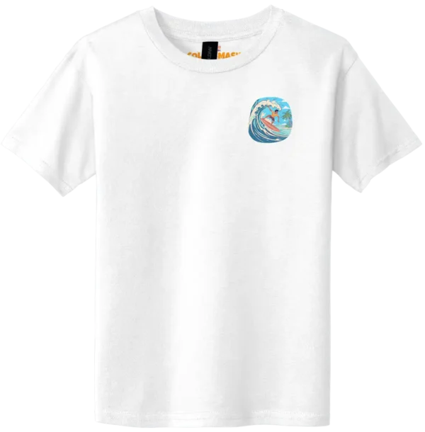 Surfing med litet tryck t-shirt för barn