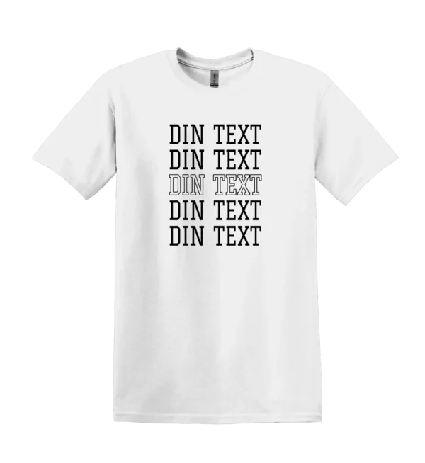 Personlig text x5 t-shirt för vuxna